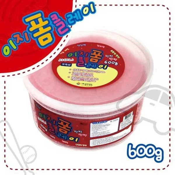 이지 샤이니폼 클레이 600g 분홍 교육 공작 완구 점토 플도우 매트 창의 미술 놀이 집중력