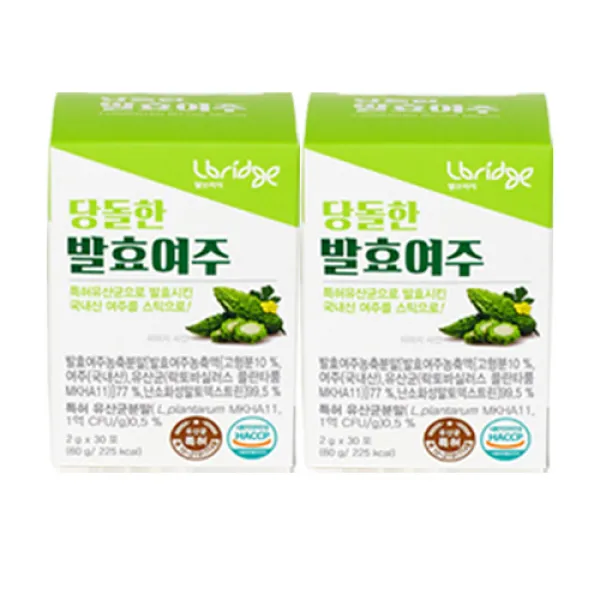 당돌한 발효여주 국내산 고농축 유산균함유 여주분말 스틱, 2박스, 2g × 30포