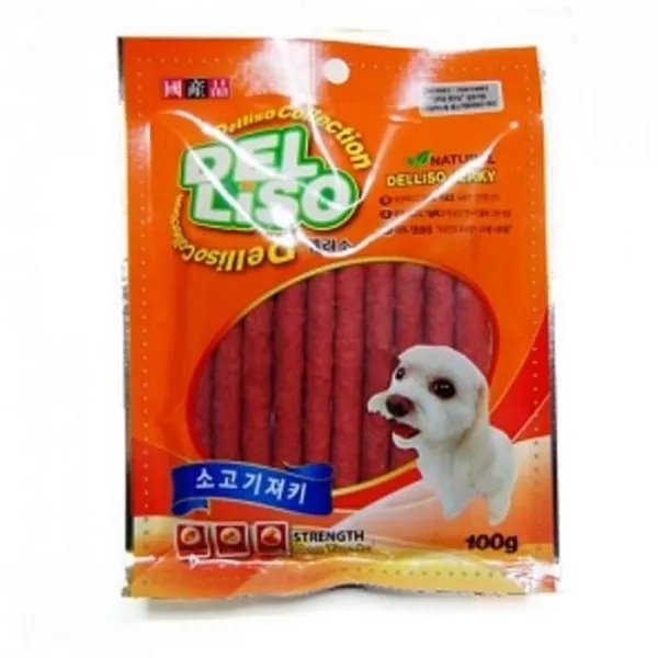 승리마트 애견간식 델리소 강아지간식 쇠고기져키 100g 강아지 져키 트릿, 1