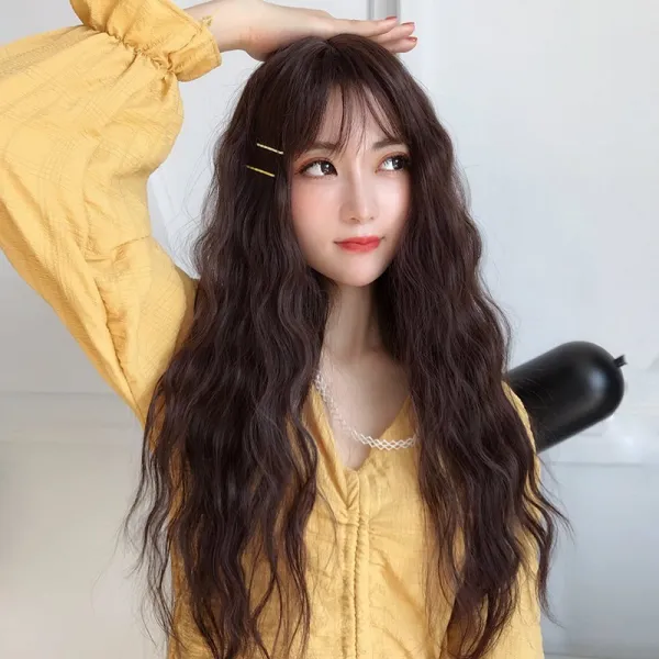 벨르비쥬 나오미 곱슬머리 장발가발, 개, 브라운