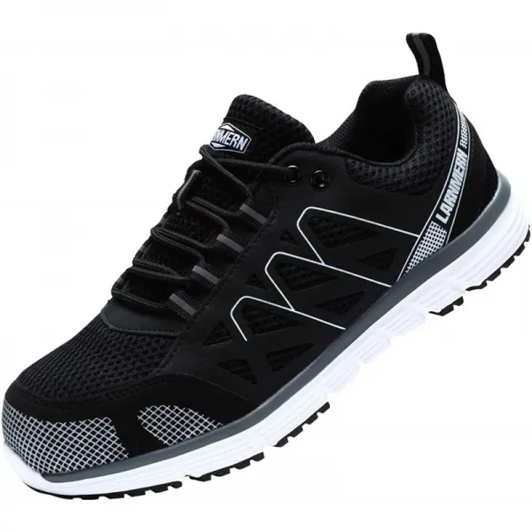 Larnmern 남성 안전 신발 Src 안티 처벌 안전 바구니 안티 정전기 S1p 산업 신발 L8055 37 Eu 블랙 