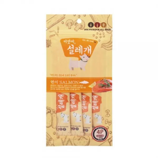 애견 영양간식 츄르 스틱 연어(60g) 기호성 본능충족 강아지, 1개
