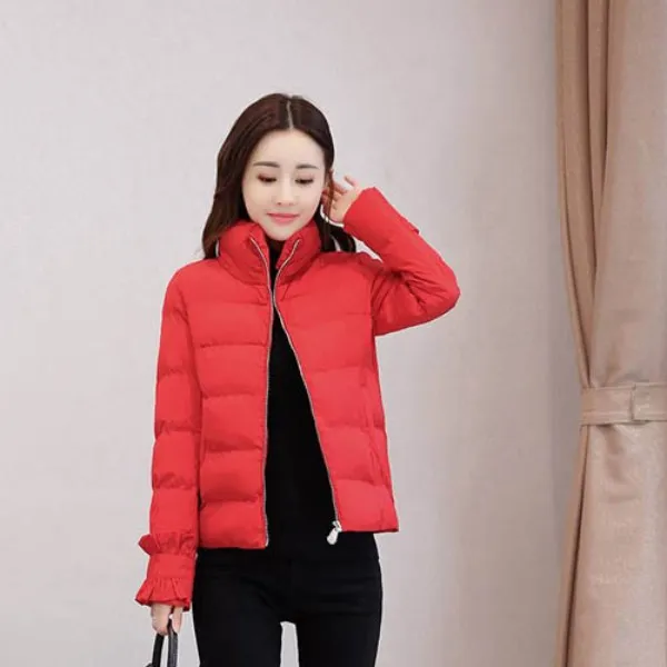 가바바 여자 겨울 숏패딩 여성스러운 소매가 매력적인 스타일 슬림하게 떨어지는 핏 데일리 패딩 G40279