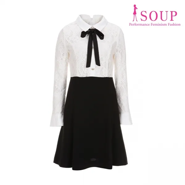 SOUP 패브릭 믹스드 칼라 원피스(SV8OPM4)