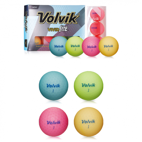 볼빅 비비드라이트 Vivid Lite 무광 컬러볼 3pc 12알 블루 Blue 12개
