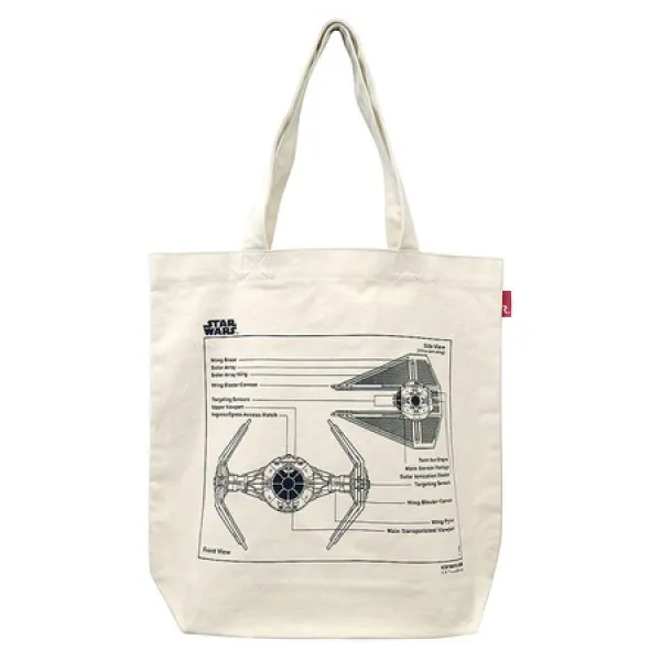 530018917 디즈니 【ROOTOTE】토트백스타워즈 타이요격전투기 tall Printed in Japan