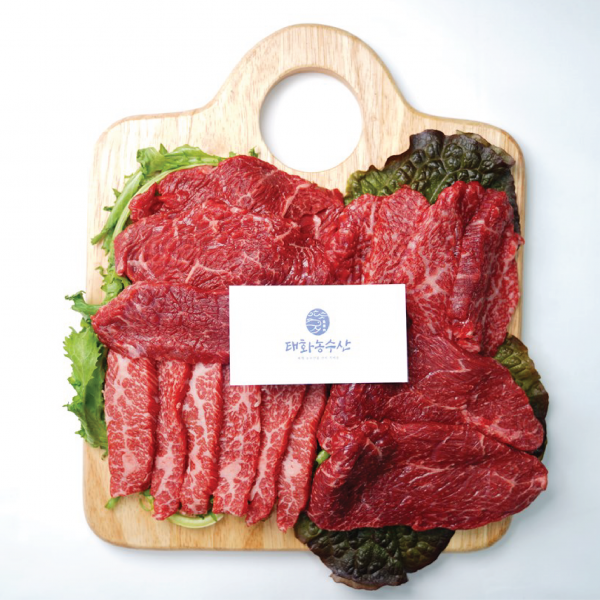 투쁠 한우 1++ 투플러스 800g 준특수부위 모둠 구이용 약 4인분 5인분 모듬 투뿔 소고기, 투플러스 한우 모듬 구이용 400g+400g=총800g