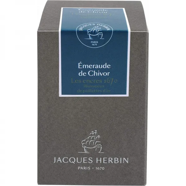 J.Herbin 15035JT 주빌리- 잉크 병 1670 (50 ml 스프링 홀더용 컬러 집약적) 그린, 단일상품