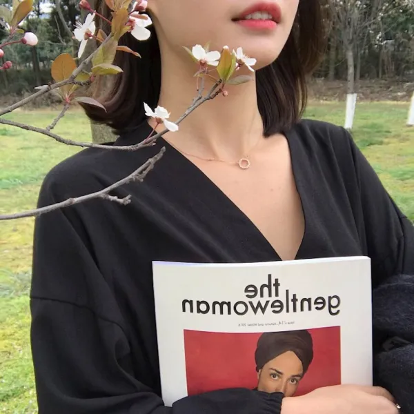 위파인더 한국 패션 아이콘인 목걸이 한국풍 큐빅 원둘레 쇄골체인 여자 한국판 심플룩 X046