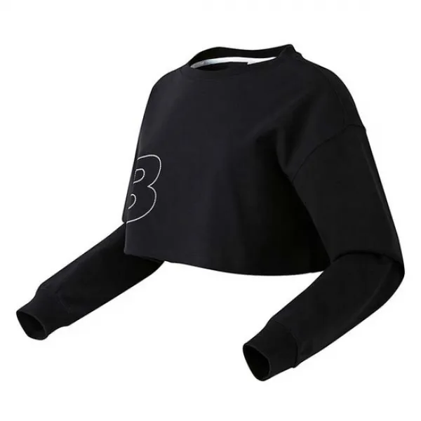 뉴발란스 Women 크롭 여름 맨투맨 Nbnc82w412 19 19 Black