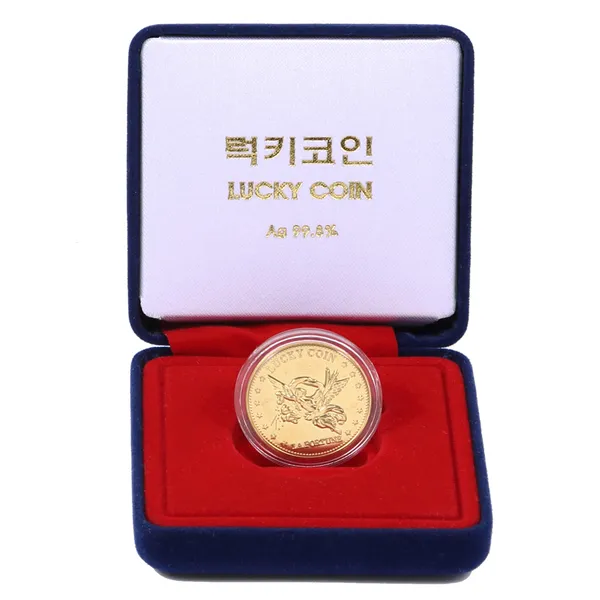[행운의동전] 럭키코인 클래식 골드 선물용주화 행운을 부르는 기념품