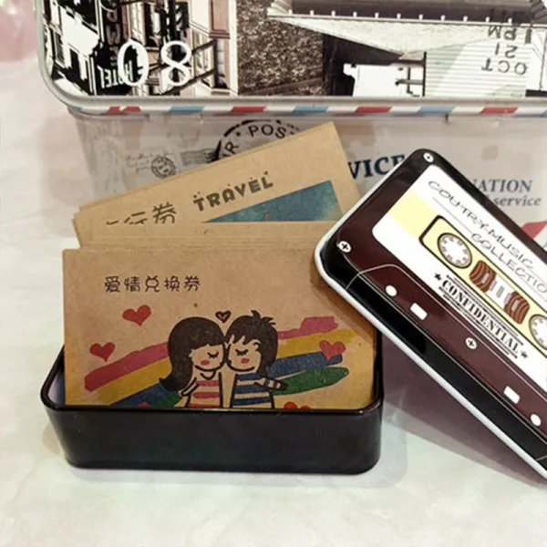 타향 놀이함 권조로 공증 공백 핸드메이드 용서 커플 롤 남자맨 러브 태환권, 철제 케이스 남자맨 판 （여  남자맨