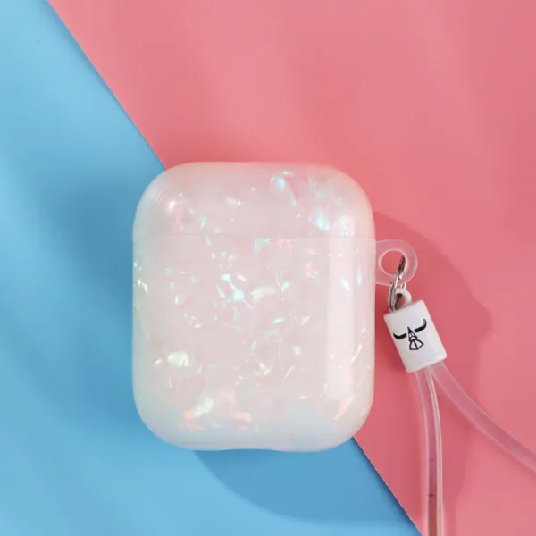 1창 창작품 케이스 소프트 조개무늬 큐트 디어 에어포드스프로 이어 머신 Ins Airpods12통용 핑크 조개