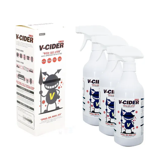 살균소독수 살균스프레이 500ml 가정용 업소용 다용도 바이러스제거 99.999% 소독수 강력탈취, 3개