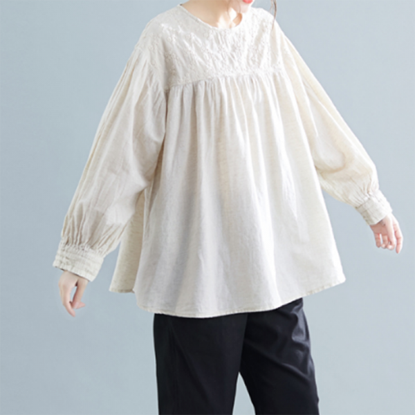 Cv0683셔츠짧은소매여성여름새로운큰크기느슨한셔츠코튼셔츠xn