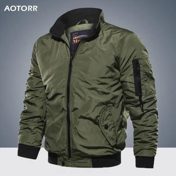 남자의 Outwear 야구 재킷 비행 폭격기 코트 망 2020 봄 가을 군대 녹색 군사 Streetwear 재킷 코트 Waterpoof