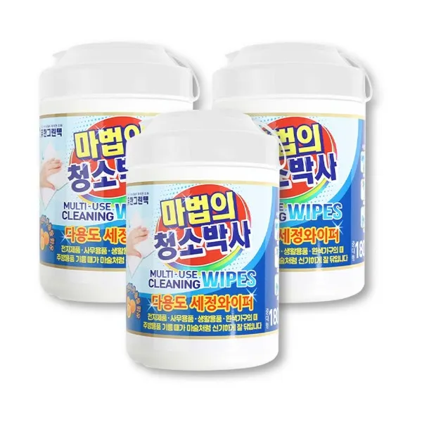 마법의 청소박사 180매 3통 원통형