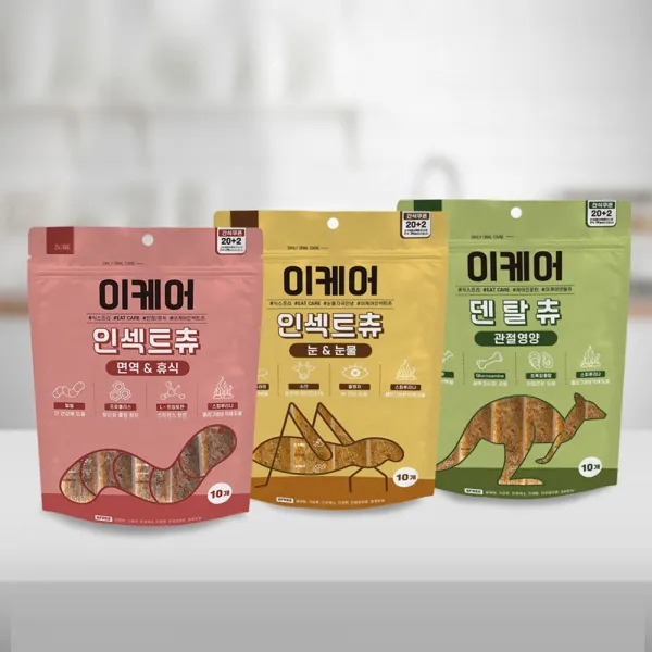 이케어 덴탈껌 눈 관절 휴식 기능성 강아지껌 10P