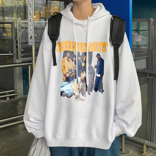 풀오버 후드 맨투맨 문한하다 코디 남자 중성풍 빅사이즈 와이드 루즈핏 솔리드 무지 두꺼운 3861852091