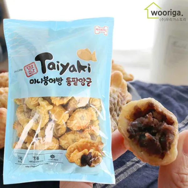 우리가스토리 프리미엄 통팥 미니 붕어빵 1kg, 1봉