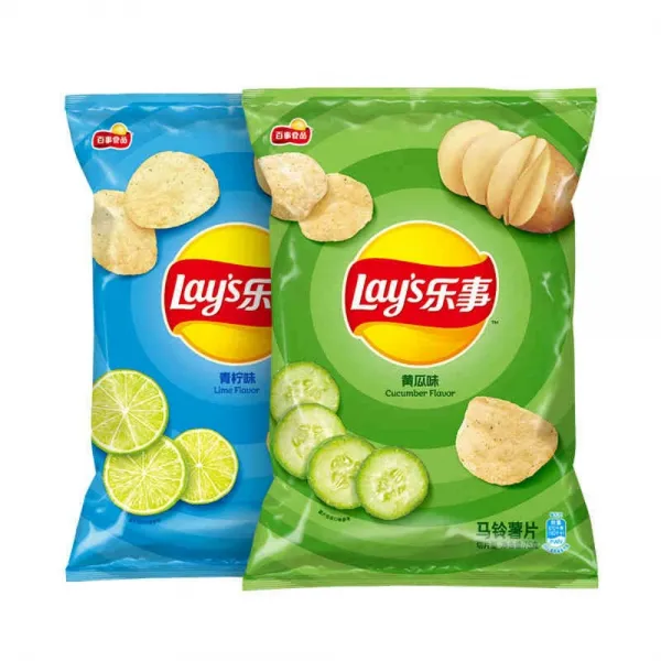 Lays 레이즈 특이한 감자칩 오이맛 2봉 + 레몬맛 1세트