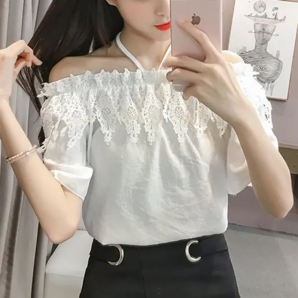 이레 블라우스 여성 여름 셔츠 WHAJ