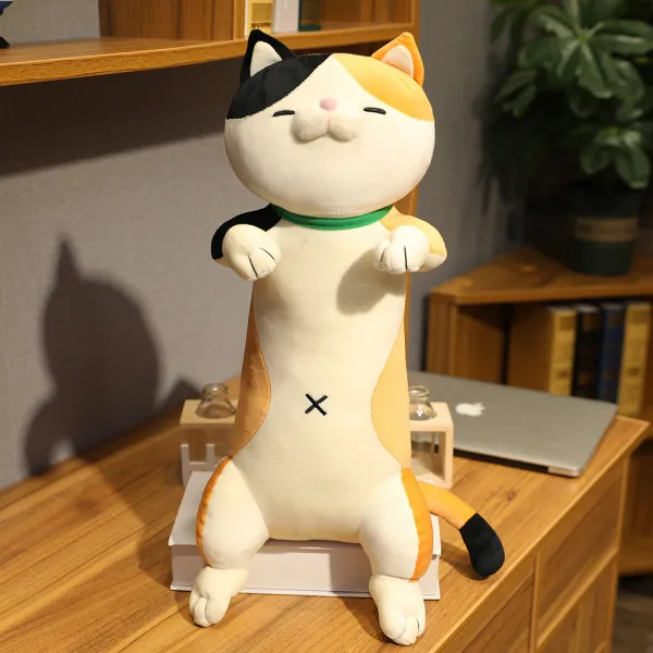시바견인형 큰 인형 귀여운 안고자는베개 수면 침대 슈퍼 부드러움 생일선물, 컬러 고양이 + 60 센치 메터cm