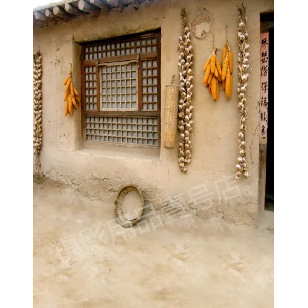 포커싱스크린 뉴타입 방송 시골 배경 콰이 채 컨트리 천막천 3d입체, T11-70연대 옥수수 흙집