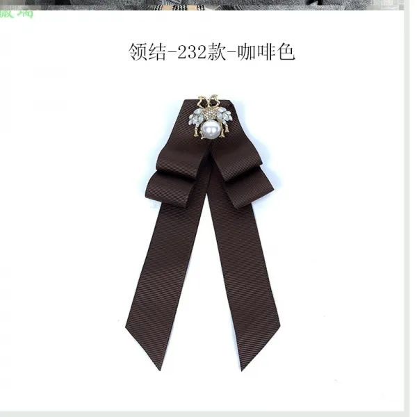 펄럭이며 이끌다 결여성 코사지 브로치 셔츠칼라 입장식 넥바늘 학생 직업 실크밴드 넥꽃단추 침조