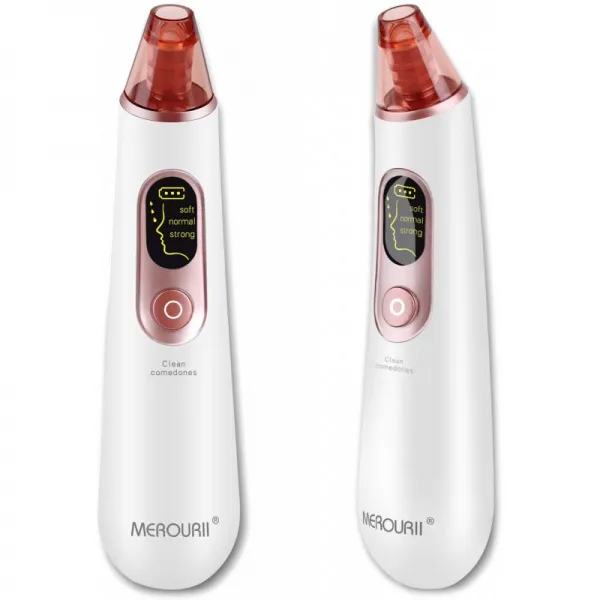 MEROURII 모공 청소 모공 흡인기 스폿 클리어 딸기 코 코너 마개 클리어 여드름 블랙 헤드 흡입 미용기, 1