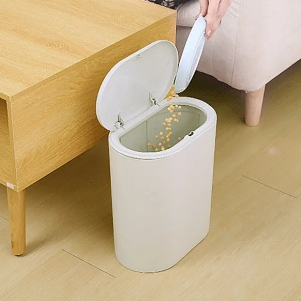 원터치 오픈 화장실 틈새공간 휴지통 간단한 수거함