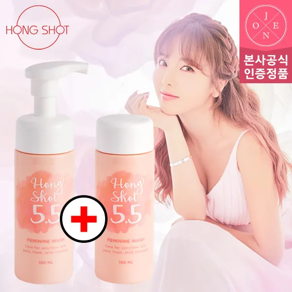[홍샷] [공식판매처]홍진영 5.5 페미닌 워시 여성청결제 본품 150ml + 리필 15, 홍샷:페미닌 워시 / 구성:본품150ml + 리필150ml