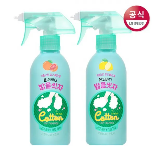 온더바디 발을씻자 풋샴푸 385ml, 온더바디 발을씻자 풋샴푸 자몽향 385ml, 상세설명 참조