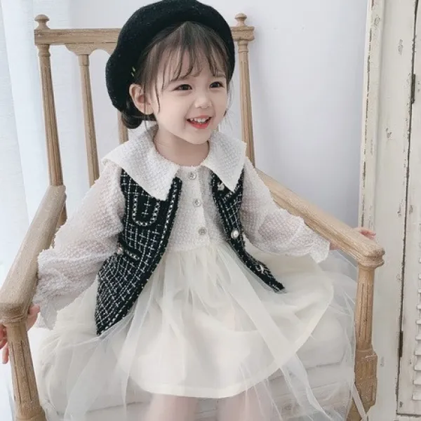 추석빔 가을신상 아동복 진주조끼 세트
