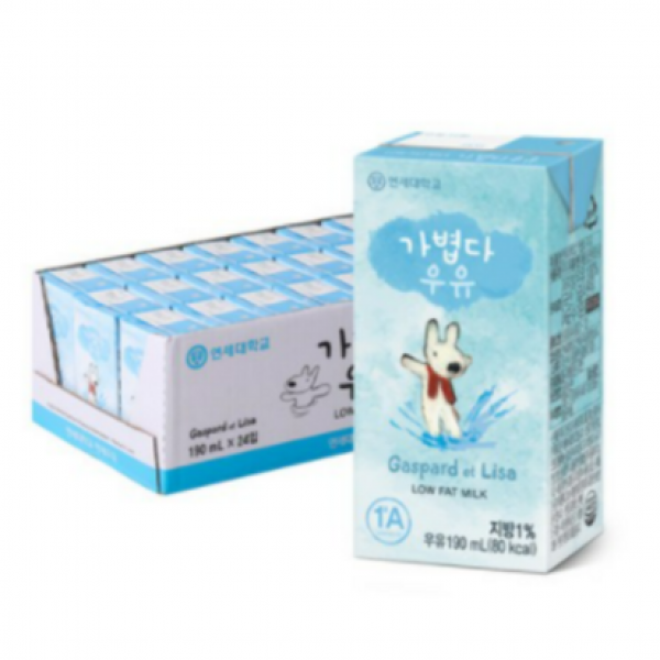 연세우유 가볍다 우유, 576개입, 190ml