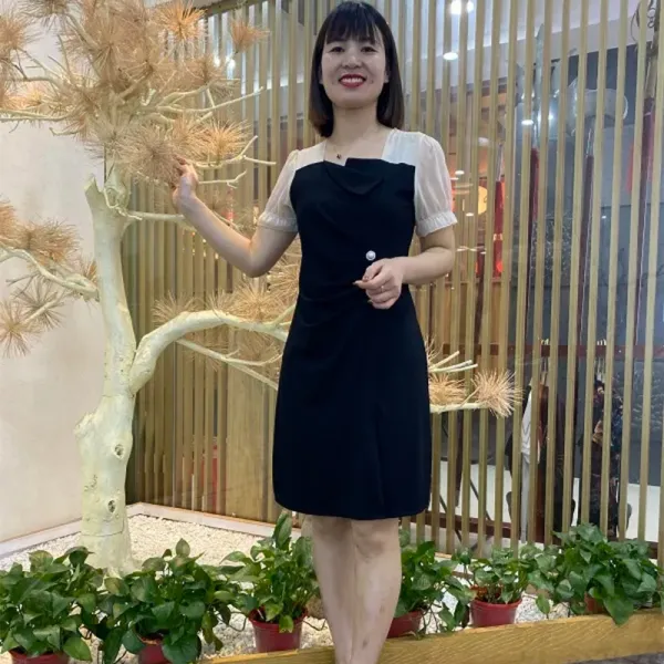 틱톡 옥처럼 맑다 하우스 룩 여름 반팔 슬림 쓰리버튼 스타일리쉬 엄마