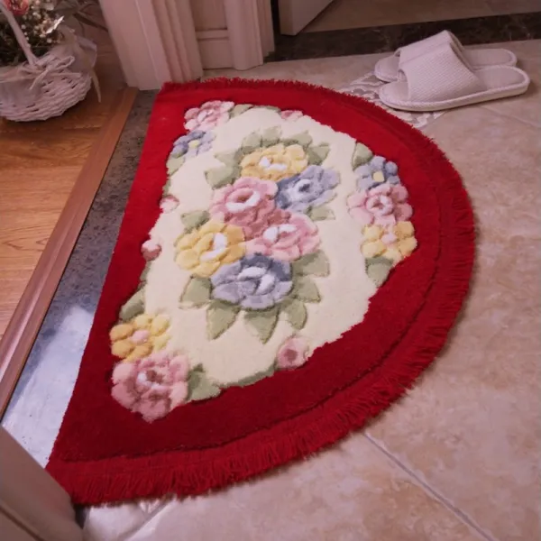 원형매트 반원형 태슬 부채꼴 문간방 매트 침실 문방석 흡수매트 손님 14524 옵션06