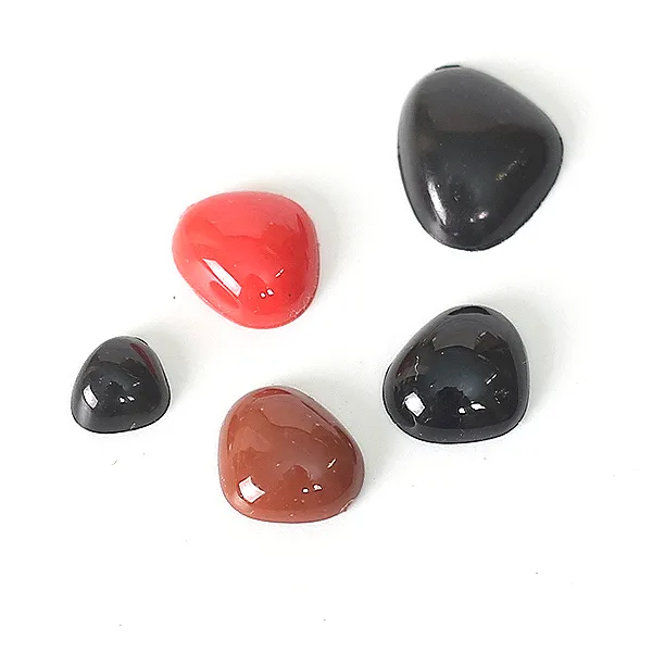 [펠트친구]납작반쪽삼각코(인형코)(10개)[1624], 15mm검정