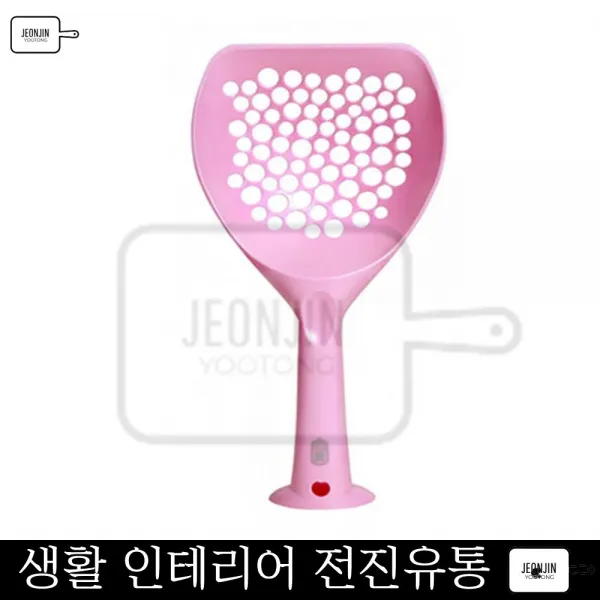 고양이화장실 모래주걱 청소 감자캐기 고양이 변기스푼 대 핑크 실내용삽 배설물삽
