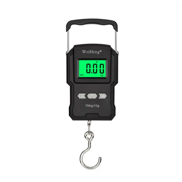 규모 75kg/10g lcd 전자 백라이트 여행 무게 걸이 후크 조정 가능한 포켓 자동 끄기 steelyard 온도계 공급, type1