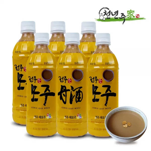 천년주가 전주모주 500ml x 6개 전통주 음료 막걸리 전주애모주, 500ml 6개