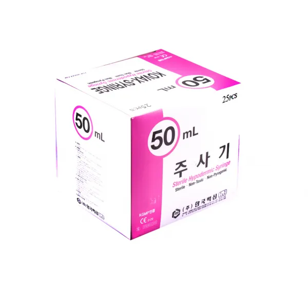 한국백신 일회용주사기 50cc 18g 1 1/2 Inch 25개입