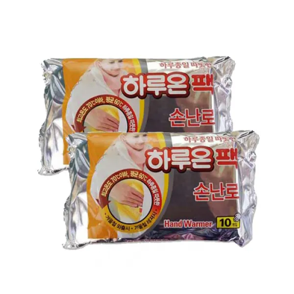 지엘 하루온 팩 손난로 핫팩 70g 사은품증정 20매