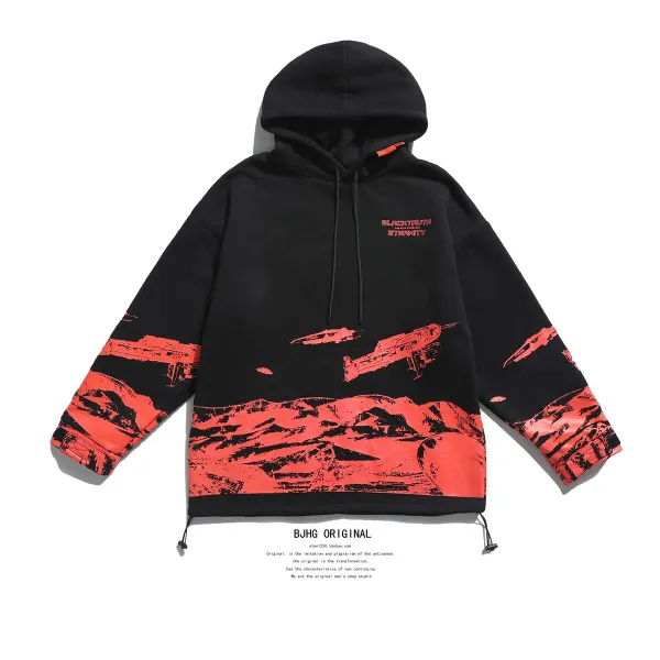 Dipylon 남성 시원한 티셔츠 【특가】 홈메이드 겨울 기모 후드 남풍 구미힙합버스e