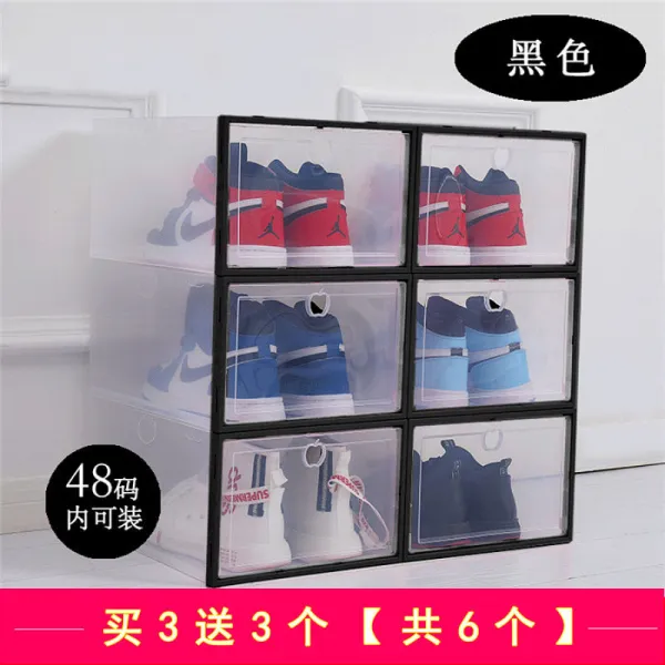 브라우니숍(brownie shop) 구매하면 6도합 12 개입 투명 커버업 자유 콤비네이션 남성 여성 구두걸이, 라지 번 커버업 투명 3개 블랙  3 1x1x1cm