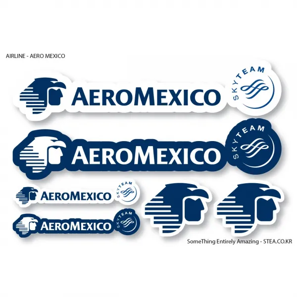 STEA 세계 항공사 로고 스티커SET 스티커, 16 AERO MEXICO