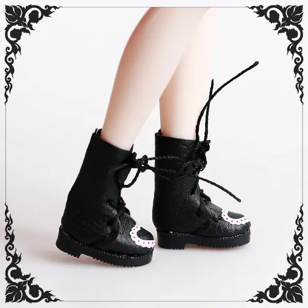 아기 28CM32CM BLYTHE 천 누이동생 BJD8 부몽리 것을 따지다 말 입다 부품, 블랙 워커부츠 3.2cm 슈즈 롱 2.5 ~3.2cm