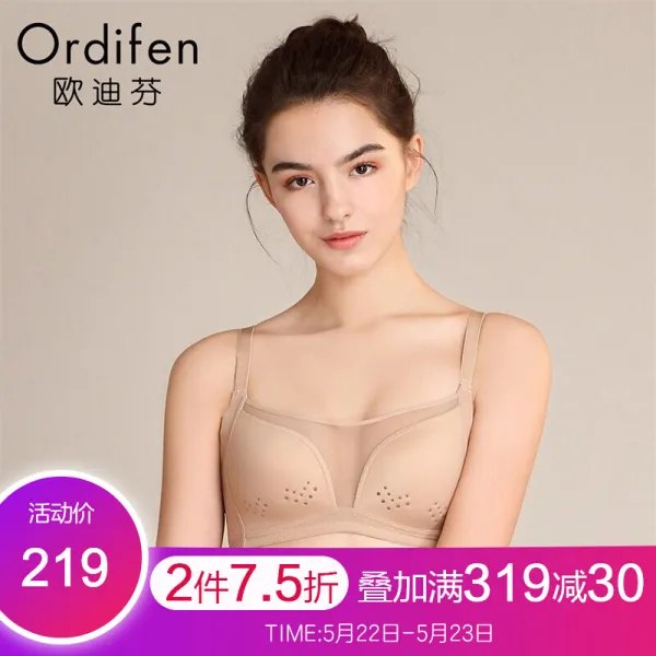 오디핀 무강권 브라 2019 봄여름 신상 란제리 홀로그램 브라 브라 섹시 광선을 모아 무강권 브라 XB9518 브라 38B/85B, 단일상품