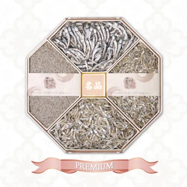 할인존 / TW7562 국내산 멸치 팔각한지함 특1호 선물세트(특멸치300g 특소멸치300g 자멸치300g 세멸치350g) 물좋은 남해바다에서 어획한 신선한 멸치만 엄선, [수량]이상품결정합니다개