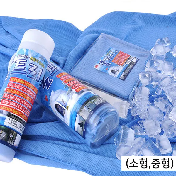 쿨트릐 쿨트리 쿨타월 스포츠 습식 매직트리 냉수건 타올 캠핑 산책 등산 쿨링타월, 4개, 중형
